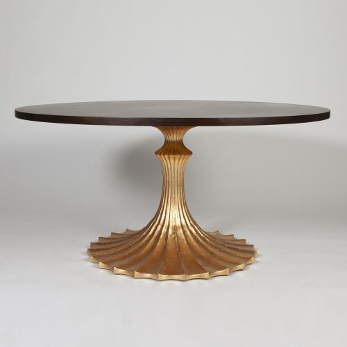 Flute Table Base-Gold Leaf-34