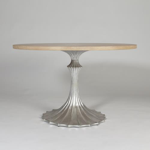 Flute Table Base-Silver Leaf-26