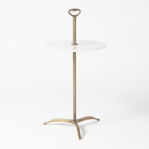 Chloe Table-Light Antique Brass/White Marble Chloe Table-Light Antique Brass/White Marble