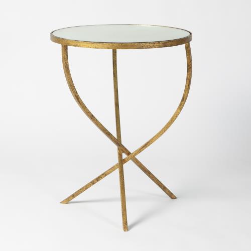 Hammered Tripod Tables-Antique Gold