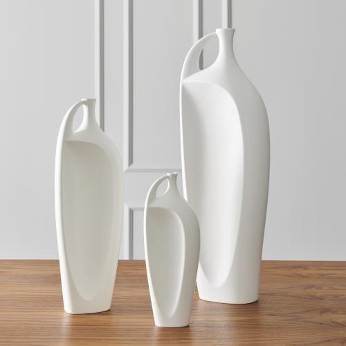 Indentation Vases - Matte White
