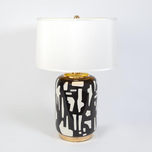 Abstract Lamp-Black/White Abstract Lamp-Black/White
