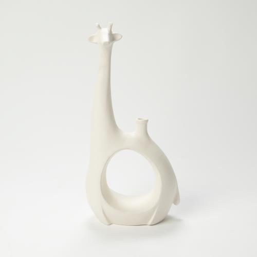 Giraffe Vase-Matte White