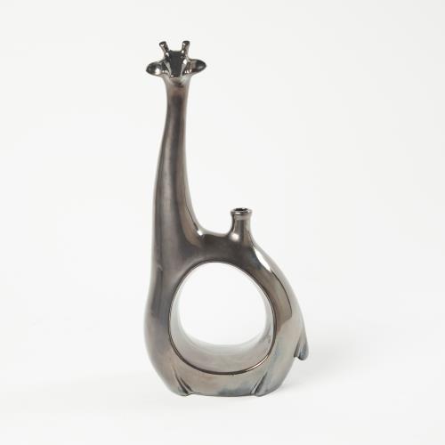 Giraffe Vase-Metallic