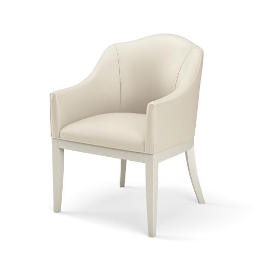 Grace Dining Chair-Antique White-Milk Leather