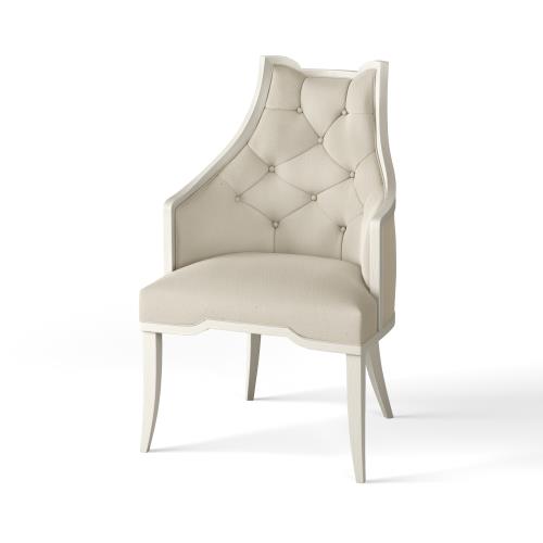 Logan Arm Chair-Antique White-Muslin