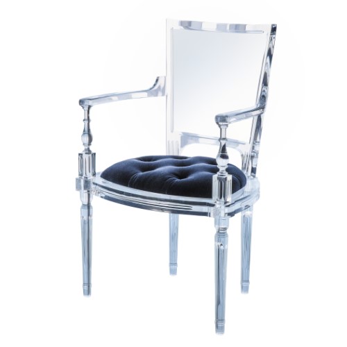 Marilyn Acrylic Arm Chair-Admiral Blue Marilyn Acrylic Arm Chair-Admiral Blue