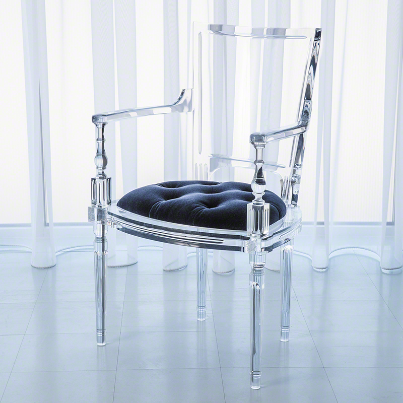 Marilyn Acrylic Arm Chair-Admiral Blue