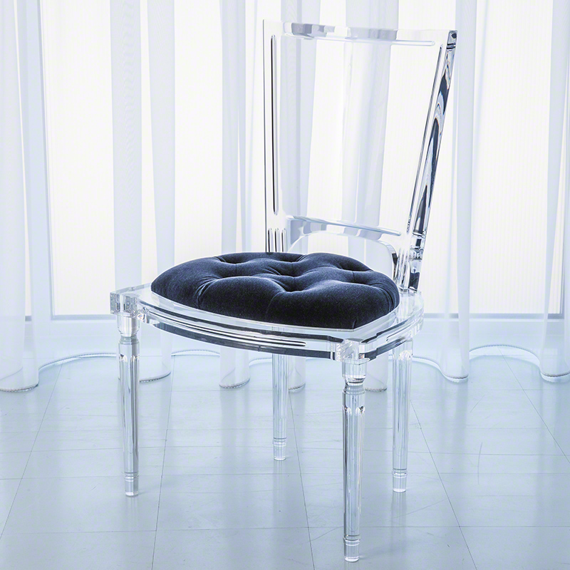Marilyn Acrylic Side Chair-Admiral Blue