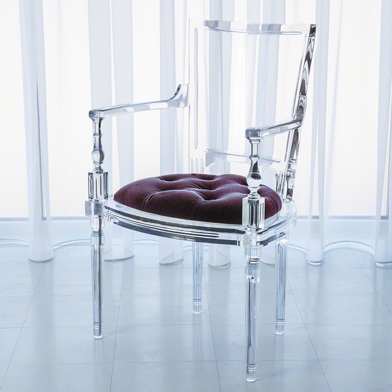 Marilyn Acrylic Arm Chair-Sultana-Lavender