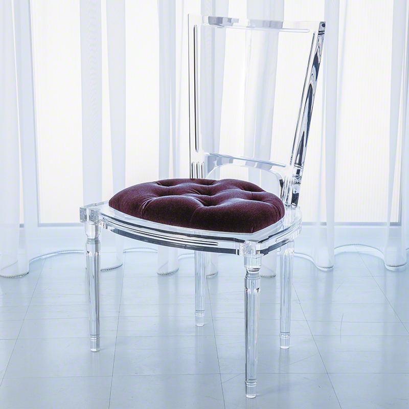 Marilyn Acrylic Side Chair-Sultana-Lavender