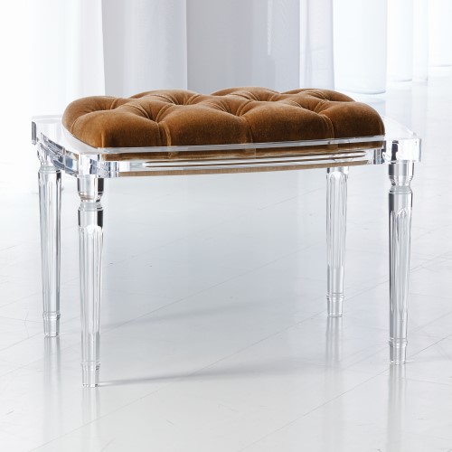 Marilyn Acrylic 4 Leg Bench-Brown Sugar Marilyn Acrylic 4 Leg Bench-Brown Sugar