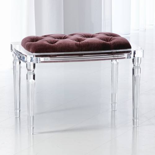 Marilyn Acrylic 4 Leg Bench-Lavender Marilyn Acrylic 4 Leg Bench-Lavender