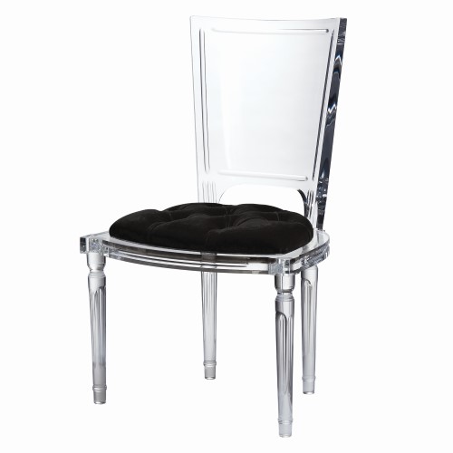 Marilyn Acrylic Side Chair-Black