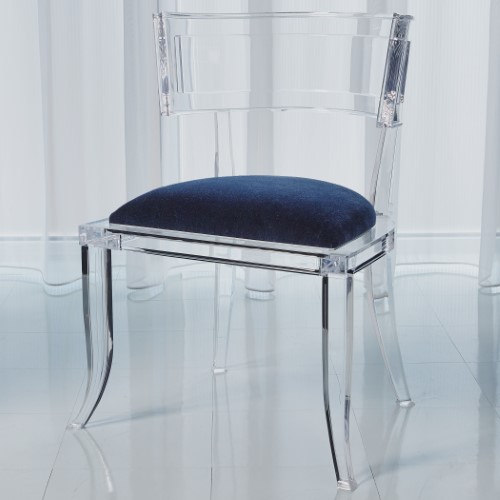 Klismos Acrylic Chair-Admiral Blue