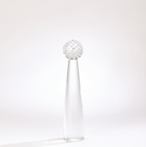 Tower Sphere Obelisks-Spiral Sphere w/Clear Stem