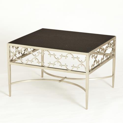 C-Fret Cocktail Table-Silver