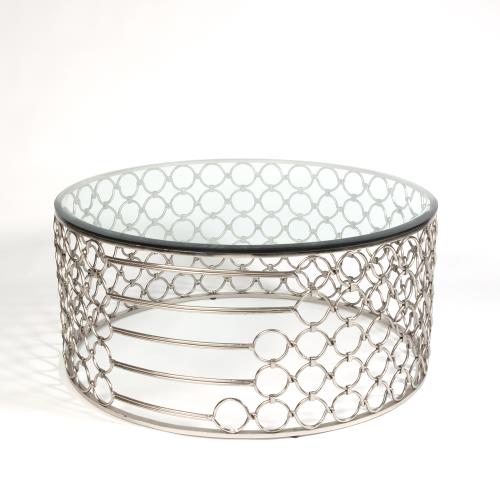 Loop Cocktail Table-Silver Loop Cocktail Table-Silver