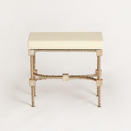 Rope Bench-Silver Leaf Rope Bench-Silver Leaf
