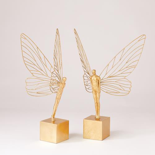 Winged Man and Woman-Gold