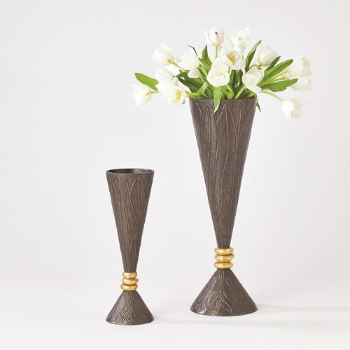 Leaf Vases-Bronze