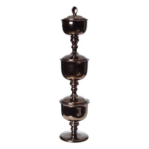 Apothecary Jars - Stacking-Bronze Apothecary Jars - Stacking-Bronze