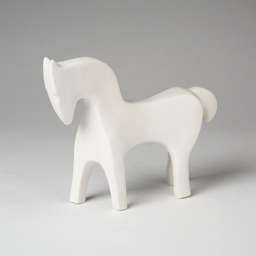 Horse-Matte White