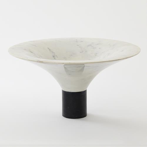 Marble Flared Bowl-White