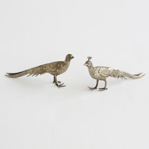 Pair of Metal Peacocks Pair of Metal Peacocks