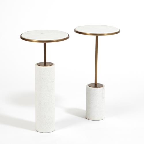 Short Cored Marble Table-Bronze