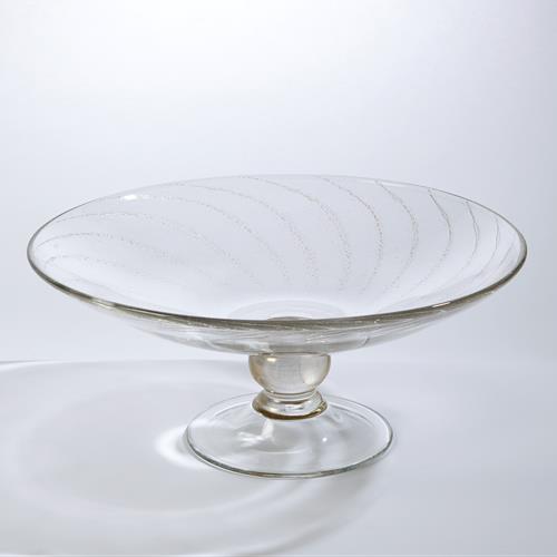 Spiral Palace Footed Bowl-Clear