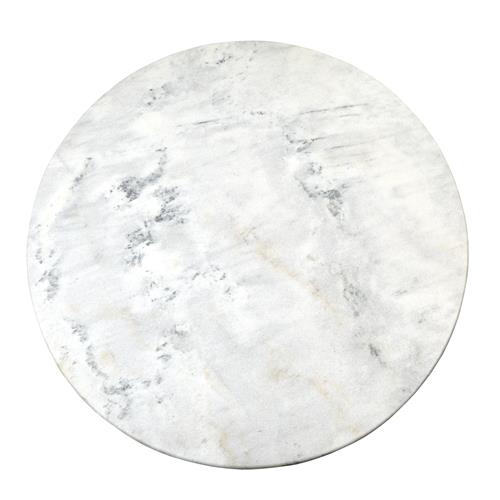 Flute Table Top-Round-White Marble-48