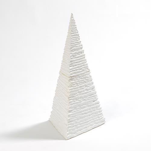 Carved Sèvres Box-Matte White Carved Sèvres Box-Matte White