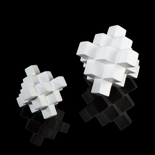 Cubic Pyramid-Matte White Cubic Pyramid-Matte White