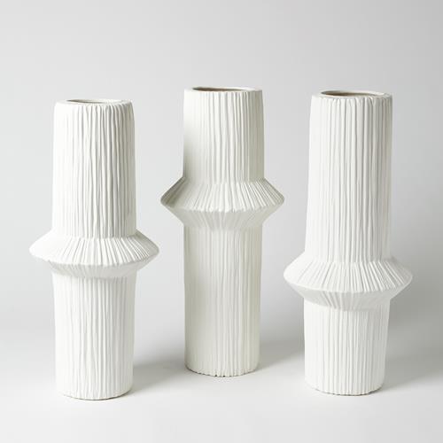 Ascending Ring Vases - Matte White