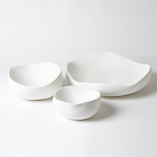 Organic Round Bowls - Matte White