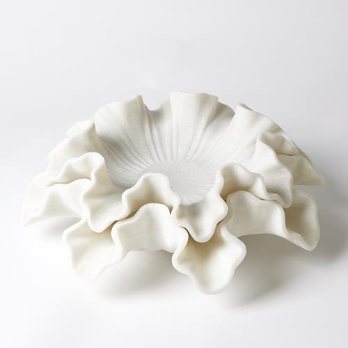 Ruffle Bowl-White