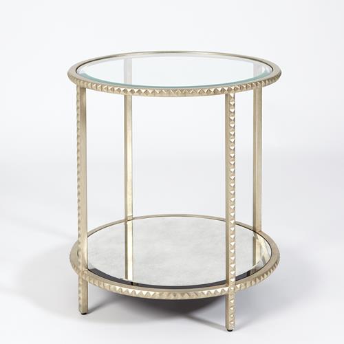 Stud End Table-Silver Leaf Stud End Table-Silver Leaf