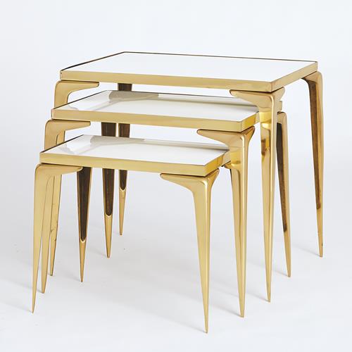 Stiletto Nesting Tables-Gold Stiletto Nesting Tables-Gold