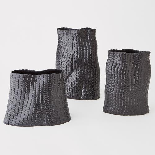 Sequins Vase-Matte Black Sequins Vase-Matte Black