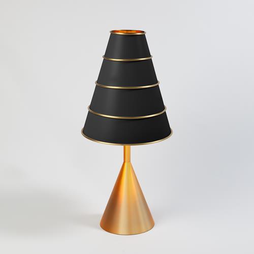 Talouse Table Lamp-Antique Satin Brass/Black