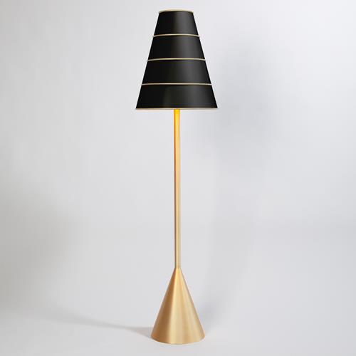 Talouse Floor Lamp-Antique Satin Brass/Black Talouse Floor Lamp-Antique Satin Brass/Black