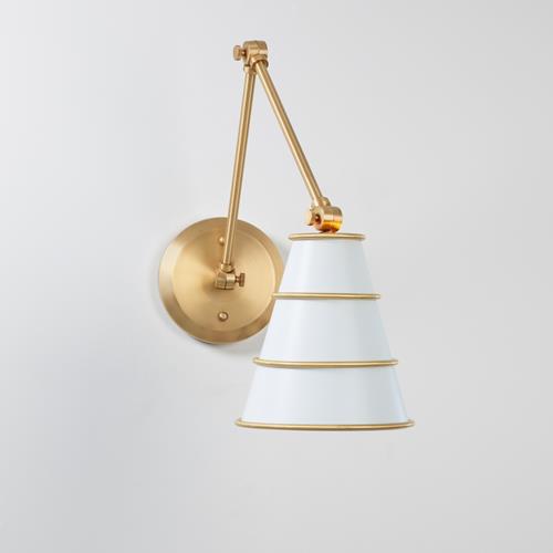 Talouse Sconce-Antique Satin Brass/Ivory Talouse Sconce-Antique Satin Brass/Ivory