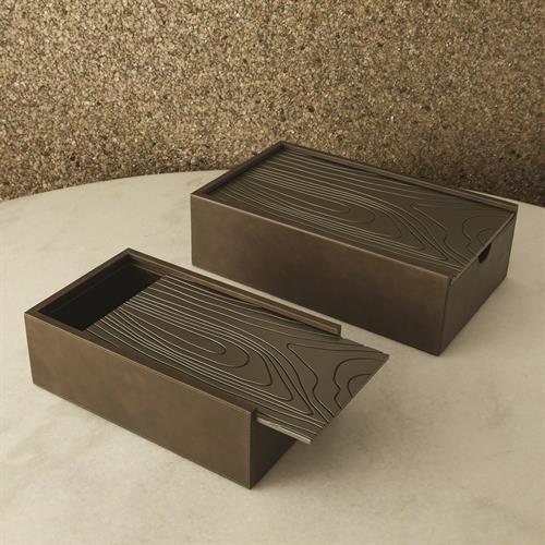 Wood Grain Boxes-Charcoal Wood Grain Boxes-Charcoal