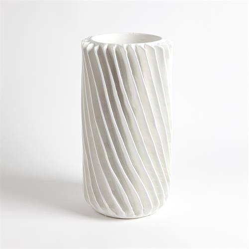 Radiator Swirl Vases-Matte White