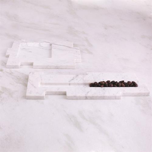 Caillois Tray-White Marble Caillois Tray-White Marble