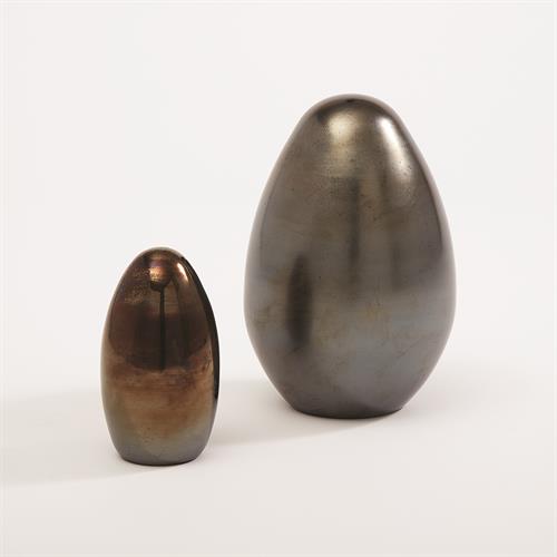Glass Eggs-Black Metallic Glass Eggs-Black Metallic