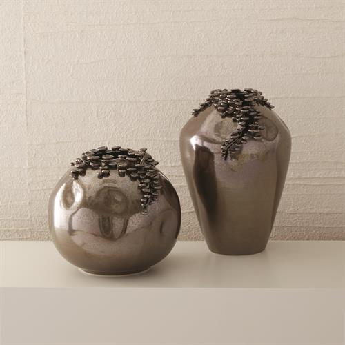 Cascading Reef Vases-Reactive Bronze Cascading Reef Vases-Reactive Bronze