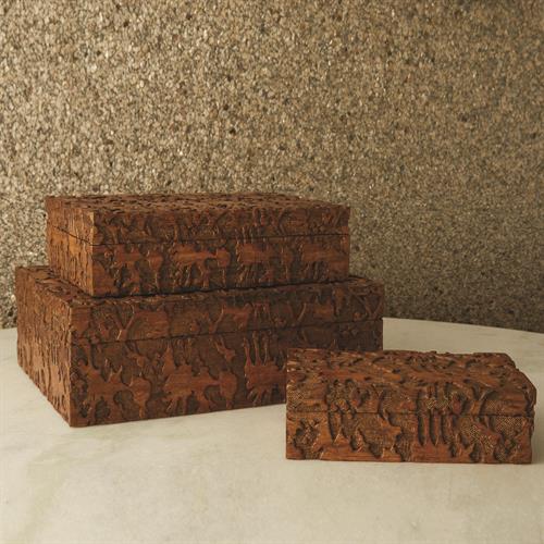 Dentwood Boxes-Weathered Brown Dentwood Boxes-Weathered Brown