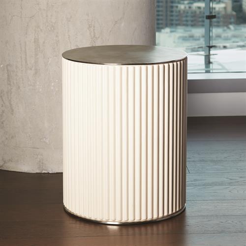 Camille Side Table-White Bronze Camille Side Table-White Bronze